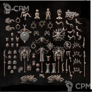 Описание картинки Slaanesh upgrade pack от Destr по цене 1 700руб | Свободный Рынок Миниатюр - СРМ