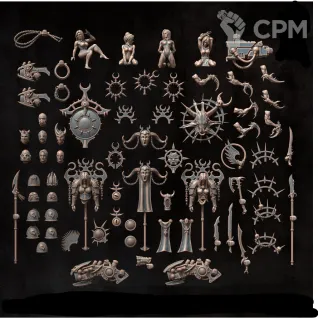 Описание картинки Slaanesh upgrade pack от Destr по цене 1 700руб | Свободный Рынок Миниатюр - СРМ
