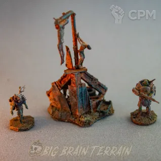 Описание картинки Столбы мучений | Fallout: Wasteland Warfare от Big Brain Terrain по цене 1 750руб | Свободный Рынок Миниатюр - СРМ