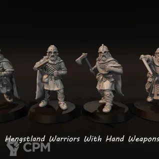 Описание картинки Hengstland warriors (hand weapons) от Recruiter по цене 750руб | Свободный Рынок Миниатюр - СРМ