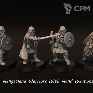Описание картинки Hengstland warriors (hand weapons) от Recruiter по цене 750руб | Свободный Рынок Миниатюр - СРМ