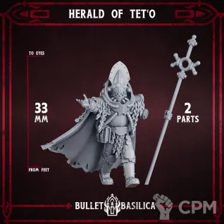 Описание картинки Herald of Tet'o от Manufactorum76 по цене 160руб | Свободный Рынок Миниатюр - СРМ