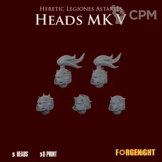 Описание картинки Heretic Legiones Astartes Heads MK V от ForgeNight по цене 200руб | Свободный Рынок Миниатюр - СРМ