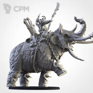 Описание картинки Hero on Mammoth от Северная печать по цене 3 200руб | Свободный Рынок Миниатюр - СРМ