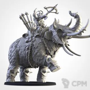 Описание картинки Hero on Mammoth от Северная печать по цене 3 200руб | Свободный Рынок Миниатюр - СРМ