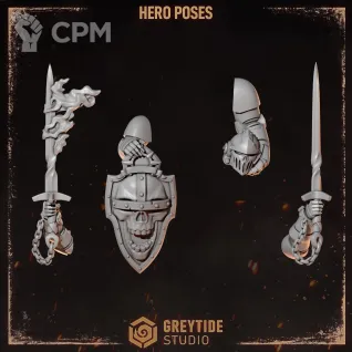 Описание картинки Hero poses pack Legion of the Damned (Cursed company 2) от Dr. Printicus по цене 250руб | Свободный Рынок Миниатюр - СРМ