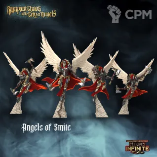 Описание картинки Angels of Smite от 3Д-Печка по цене 2 500руб | Свободный Рынок Миниатюр - СРМ