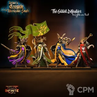 Описание картинки Gilded Defenders Knights on Foot от 3Д-Печка по цене 500руб | Свободный Рынок Миниатюр - СРМ