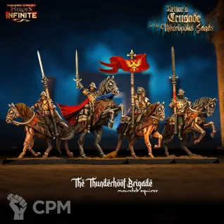 Описание картинки Thunderhoof Brigade Mounted Squires от 3Д-Печка по цене 900руб | Свободный Рынок Миниатюр - СРМ
