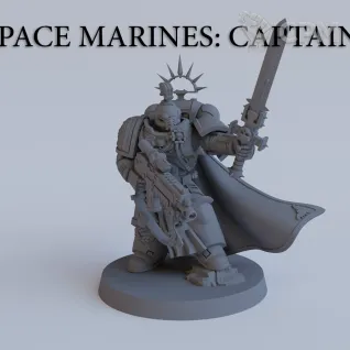 Описание картинки Набор миниатюр Warhammer 40000 Adeptus Astartes: Captain / Космодесант: Капитан от Лавка Приключенца по цене 249руб | Свободный Рынок Миниатюр - СРМ