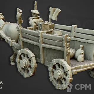 Описание картинки Supply wagon от 3Д печать миниатюр по цене 1 511руб | Свободный Рынок Миниатюр - СРМ