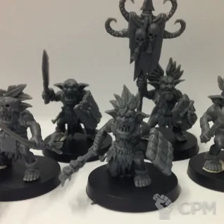 Описание картинки G-05  Forest Goblin Infantry (hard-plastic) от Base 28 по цене 3 036руб | Свободный Рынок Миниатюр - СРМ