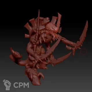 Описание картинки Hive Tyrant / Swarmlord от MrMetalHorror по цене 800руб | Свободный Рынок Миниатюр - СРМ