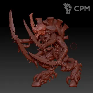 Описание картинки Hive Tyrant / Swarmlord от MrMetalHorror по цене 800руб | Свободный Рынок Миниатюр - СРМ