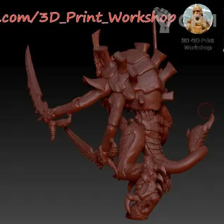 Описание картинки Hive Tyrant / The Swarmlord ver.2 от 3Д печать миниатюр по цене 1 119руб | Свободный Рынок Миниатюр - СРМ