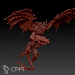 Описание картинки Winged Hive Tyrant от MrMetalHorror по цене 950руб | Свободный Рынок Миниатюр - СРМ