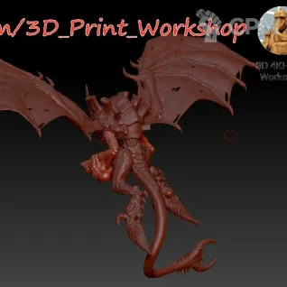 Описание картинки Tyranid Hive Tyrant / The Swarmlord от 3Д печать миниатюр по цене 1 619руб | Свободный Рынок Миниатюр - СРМ