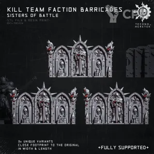 Описание картинки Sister of Battle Barricade от AxeL's Forge по цене 100руб | Свободный Рынок Миниатюр - СРМ