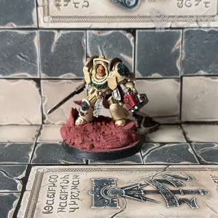 Описание картинки Deathwing Captain in terminator armour от OMG_SL по цене 990руб | Свободный Рынок Миниатюр - СРМ