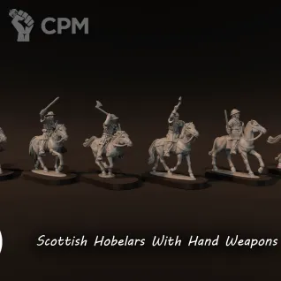 Описание картинки Scottish hobelars (Hand weapons) от Recruiter по цене 1 500руб | Свободный Рынок Миниатюр - СРМ