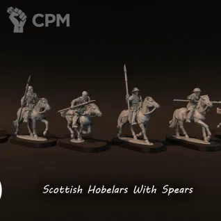 Описание картинки Scottish hobelars (spears) от Recruiter по цене 1 500руб | Свободный Рынок Миниатюр - СРМ