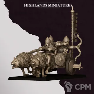 Описание картинки Hobgoblin Chariot от Manufactorum76 по цене 1 000руб | Свободный Рынок Миниатюр - СРМ