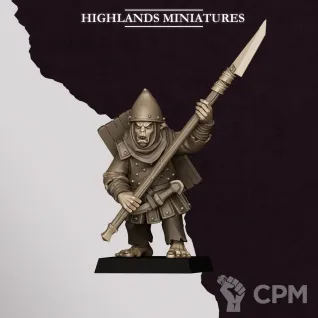 Описание картинки Hobgoblin Spearmen от Manufactorum76 по цене 900руб | Свободный Рынок Миниатюр - СРМ