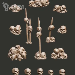 Описание картинки Bones Skulls от Орки с наГорки по цене 200руб | Свободный Рынок Миниатюр - СРМ