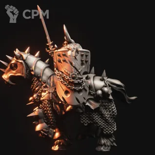 Описание картинки Chaos Lord on Horse от Daniilfedyakov по цене 620руб | Свободный Рынок Миниатюр - СРМ
