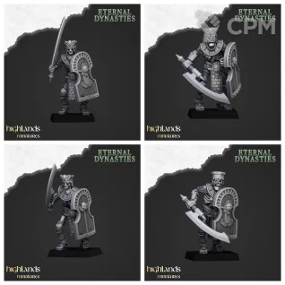 Описание картинки Ancient Guard with Hand Weapons от 3DPrintClub по цене 95руб | Свободный Рынок Миниатюр - СРМ