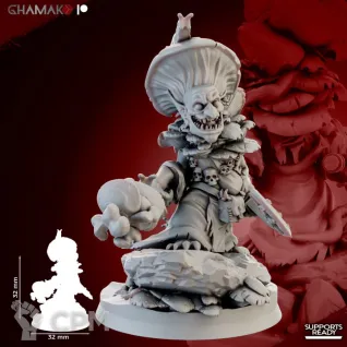 Описание картинки Goblin Mushroom Shaman от Barduck Miniatures по цене 279руб | Свободный Рынок Миниатюр - СРМ