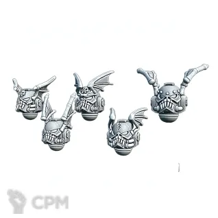 Описание картинки Night Lords - Skull Mask Winged Helmets (x5) от 3D Print Workshop по цене 186руб | Свободный Рынок Миниатюр - СРМ