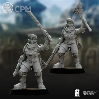 Описание картинки Cadian Castellan/Human Defence Force - Company Leader OPR от Laboratory of Chaos по цене 150руб | Свободный Рынок Миниатюр - СРМ