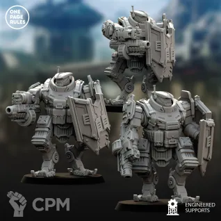 Описание картинки Bullgryn/Ogryn/Human Defence Force - OGREs OPR от Laboratory of Chaos по цене 360руб | Свободный Рынок Миниатюр - СРМ