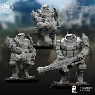 Описание картинки Bullgryn/Ogryn/Human Defence Force - OGREs OPR от Laboratory of Chaos по цене 360руб | Свободный Рынок Миниатюр - СРМ