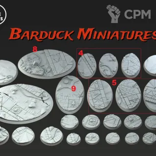 Описание картинки Базы/Подставки Human Empire Круглые 90х52мм от Barduck Miniatures по цене 749руб | Свободный Рынок Миниатюр - СРМ