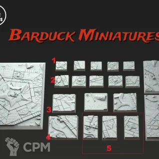 Описание картинки Базы/Подставки Human Empire Квадратные 25мм от Barduck Miniatures по цене 669руб | Свободный Рынок Миниатюр - СРМ
