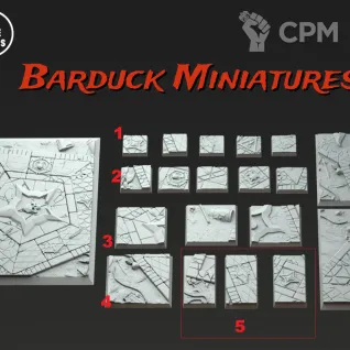 Описание картинки Базы/Подставки Human Empire Квадратные 20мм от Barduck Miniatures по цене 419руб | Свободный Рынок Миниатюр - СРМ