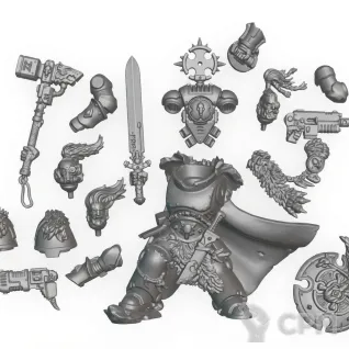 Описание картинки Wolf Guard Battle Leader (2025) от WastelandMiniatures по цене 530руб | Свободный Рынок Миниатюр - СРМ