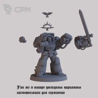 Описание картинки Adeptus Astartes: Tactical Terminator Squad / Отряд Тактических Терминаторов / Warhammer 4 от Лавка Приключенца по цене 849руб | Свободный Рынок Миниатюр - СРМ
