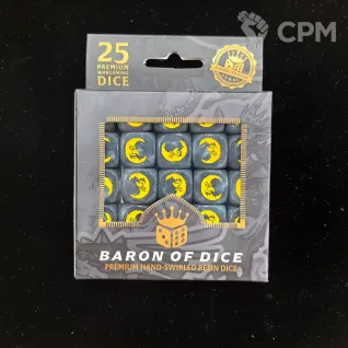 Описание картинки Набор кубов Baron Of Dice: Moon Dice от Akella по цене 5 500руб | Свободный Рынок Миниатюр - СРМ