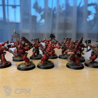 Описание картинки Khorne Berzerkers от RFX по цене 5 500руб | Свободный Рынок Миниатюр - СРМ