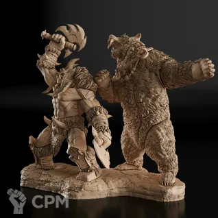 Описание картинки Rexxar and Misha Фигурка (World of Warcraft) от GAS3TXD  по цене 8 400руб | Свободный Рынок Миниатюр - СРМ
