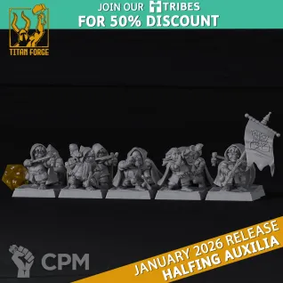 Описание картинки The Hobbit/Halfling Slingers от Barduck Miniatures по цене 1 789руб | Свободный Рынок Миниатюр - СРМ