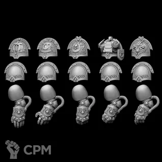 Описание картинки Shoulder pads model “TDA” type Romanus от LDBits по цене 682руб | Свободный Рынок Миниатюр - СРМ