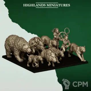 Описание картинки Feral Animals and Beastamers от 3DPrintClub по цене 960руб | Свободный Рынок Миниатюр - СРМ