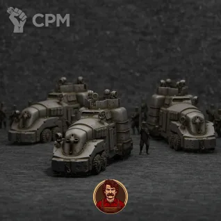 Описание картинки TRENCH CRUSADE - NEW ANTIOCH - AEGIS SENTINEL (HALF-TRACK + WHEELS) от Manufactorum76 по цене 2 200руб | Свободный Рынок Миниатюр - СРМ