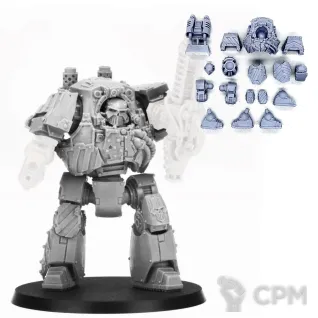 Описание картинки Iron Warriors – Contemptor Dreadnought от Red Rooster по цене 1 427руб | Свободный Рынок Миниатюр - СРМ