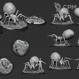 Описание картинки Spider Queen with Broodlings от 3Д печать миниатюр по цене 1 549руб | Свободный Рынок Миниатюр - СРМ