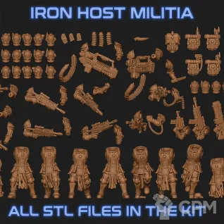 Описание картинки Iron Host Militia от Manufactorum76 по цене 1 600руб | Свободный Рынок Миниатюр - СРМ